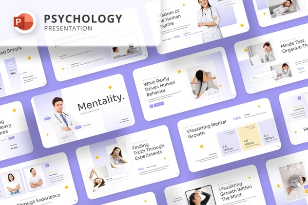 心理学心理健康治疗PPT模板 - 顶尖PPT