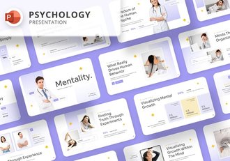 心理学心理健康治疗PPT模板 - 顶尖PPT