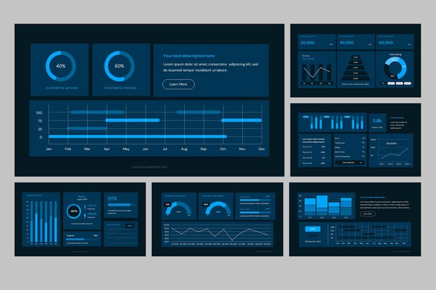 数据仪表板监控系统PPT模板 - 顶尖PPT