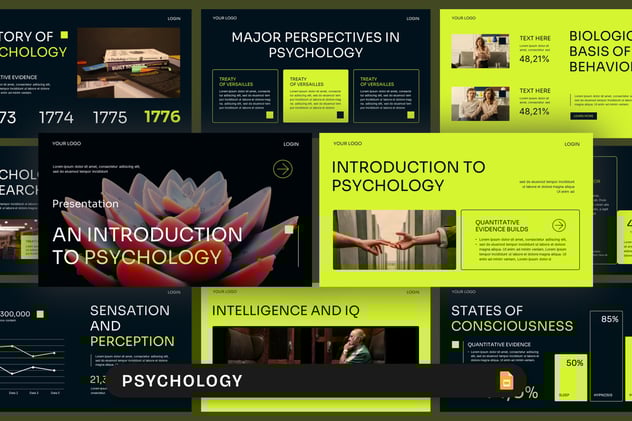 高校心理学专业心理学课程教学PPT模板 - 顶尖PPT