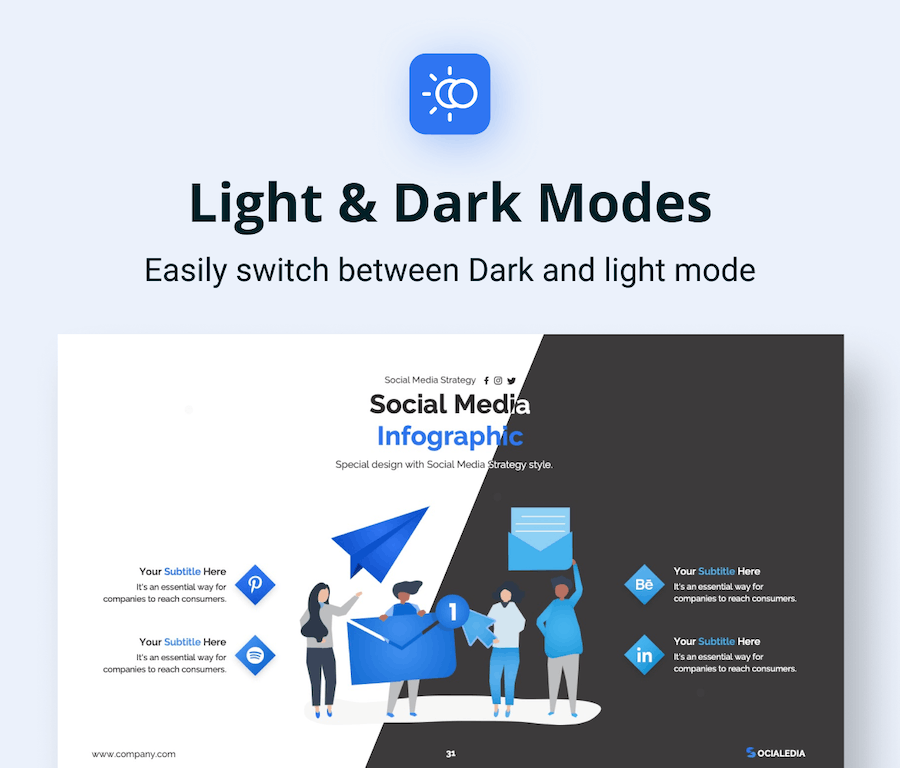 社交媒体平台运营战略规划PowerPoint模板 - 顶尖PPT