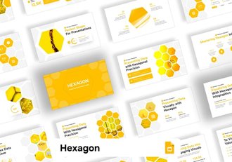 六角信息图形PPT模板 - 顶尖PPT