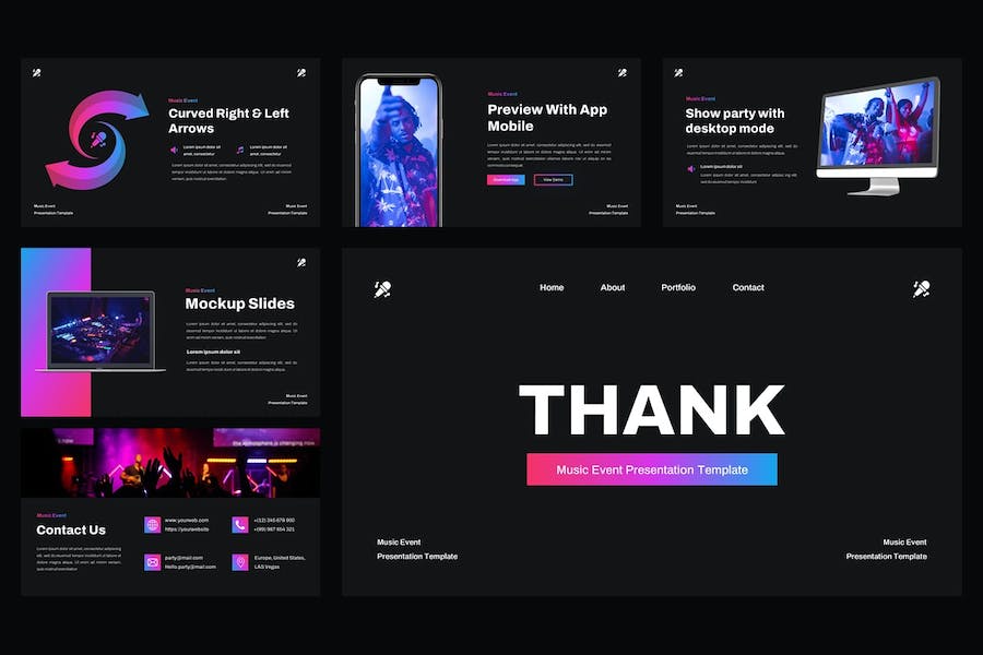 派对音乐活动策划宣传PPT模板 - 顶尖PPT