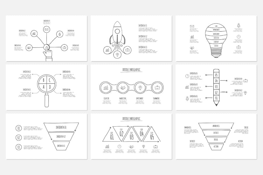 涂鸦动画信息图形图表讲述展示传播PPT模板 - 顶尖PPT