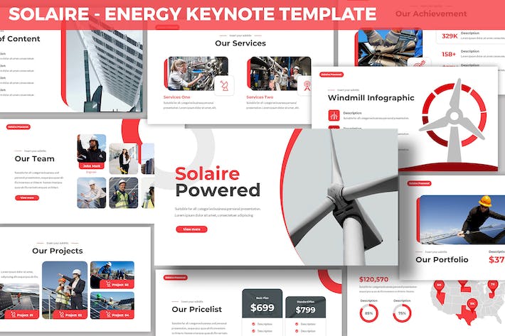 太阳能能源产业发展Keynote模板 - 顶尖PPT