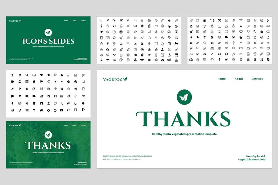 健康食品蔬菜营养推介PPT模板 - 顶尖PPT