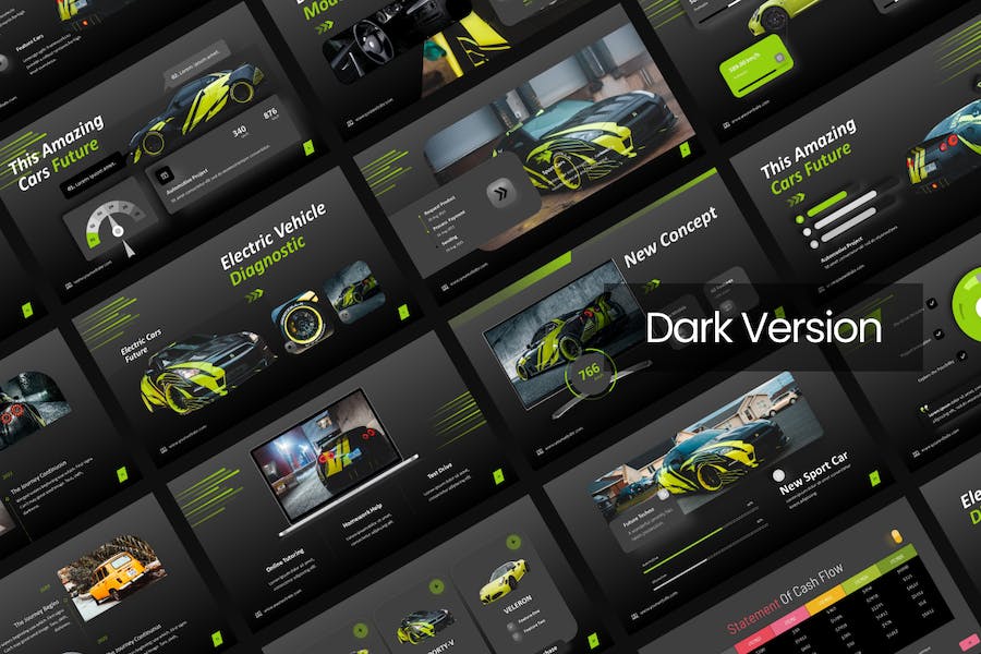 新能源电动跑车产品宣传介绍keynote模板 - 顶尖PPT