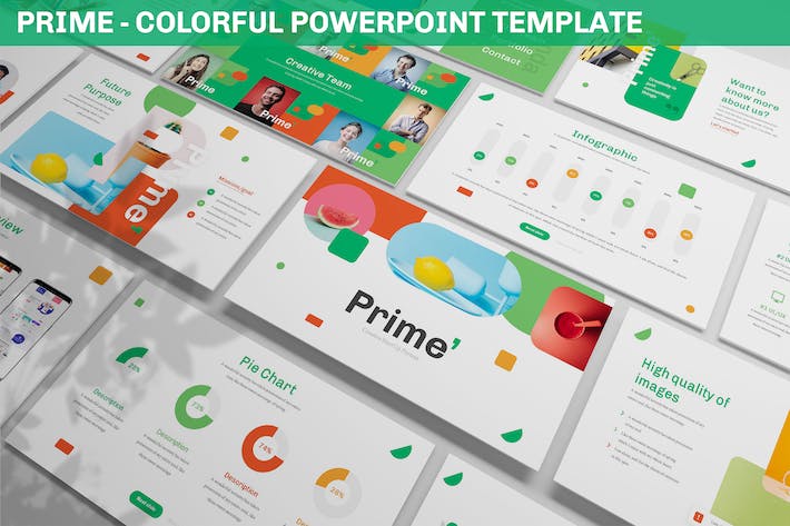 创意彩色商业设计演讲PPT模板 - 顶尖PPT