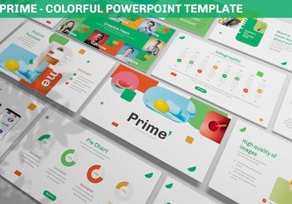 创意彩色商业设计演讲PPT模板 - 顶尖PPT