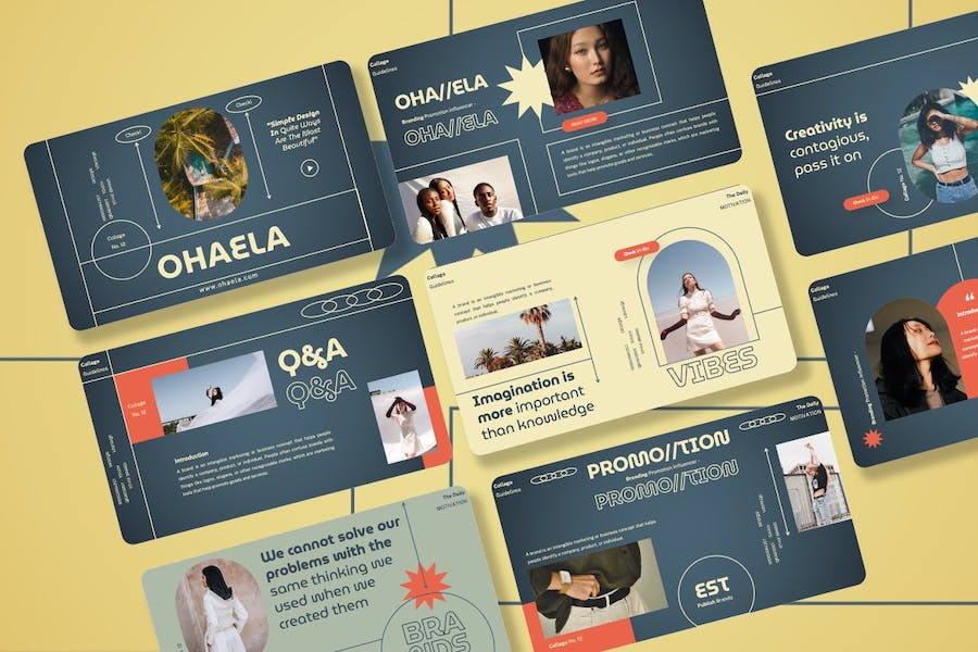 网红影响者社交媒体推广PPT模板 - 顶尖PPT