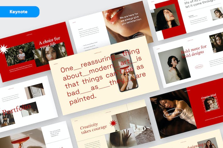 创意工作室作品展示Keynote模板 - 顶尖PPT