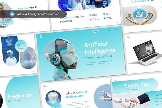 人工智能演讲主题keynote模板 - 顶尖PPT