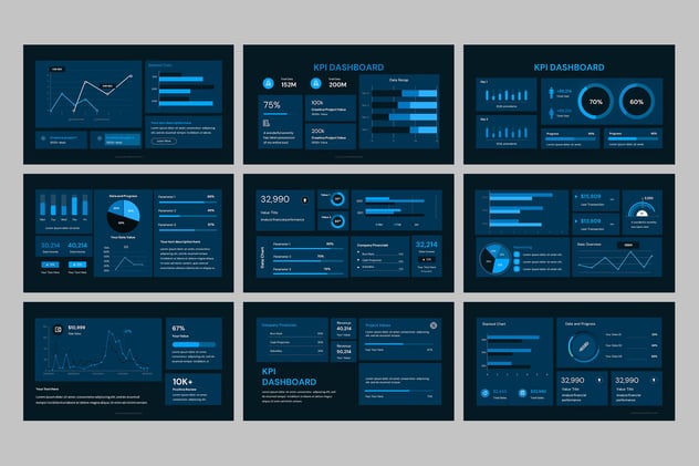 数据仪表板监控系统PPT模板 - 顶尖PPT