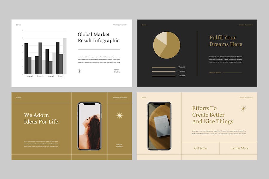 欧美创意工作室作品集Keynote模板 - 顶尖PPT