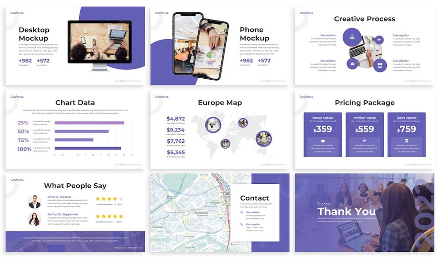 国外商业商务企业介绍总结汇报PPT模板 - 顶尖PPT