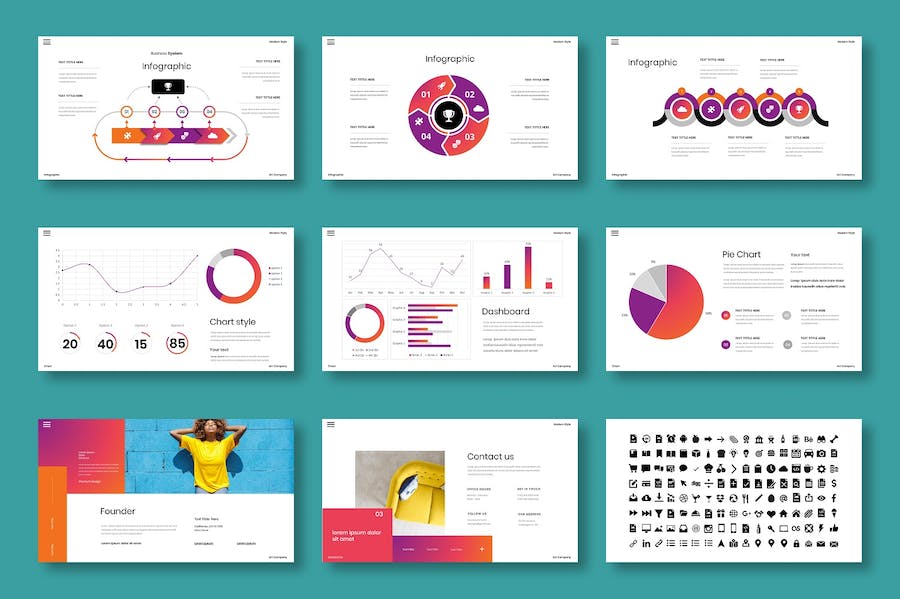 欧美创意休闲运动主题国外PPT模板 - 顶尖PPT