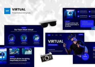 虚拟创意设计展示创新应用Keynote模板 - 顶尖PPT