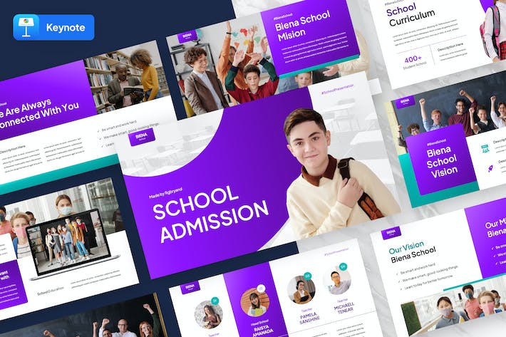 学校教育招生宣传政策介绍Keynote模板 - 顶尖PPT