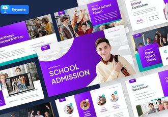 学校教育招生宣传政策介绍Keynote模板 - 顶尖PPT