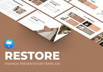 复古时尚流行风格唯美keynote模板 - 顶尖PPT