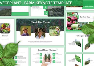 现代农业果蔬种植农场生态Keynote模板 - 顶尖PPT