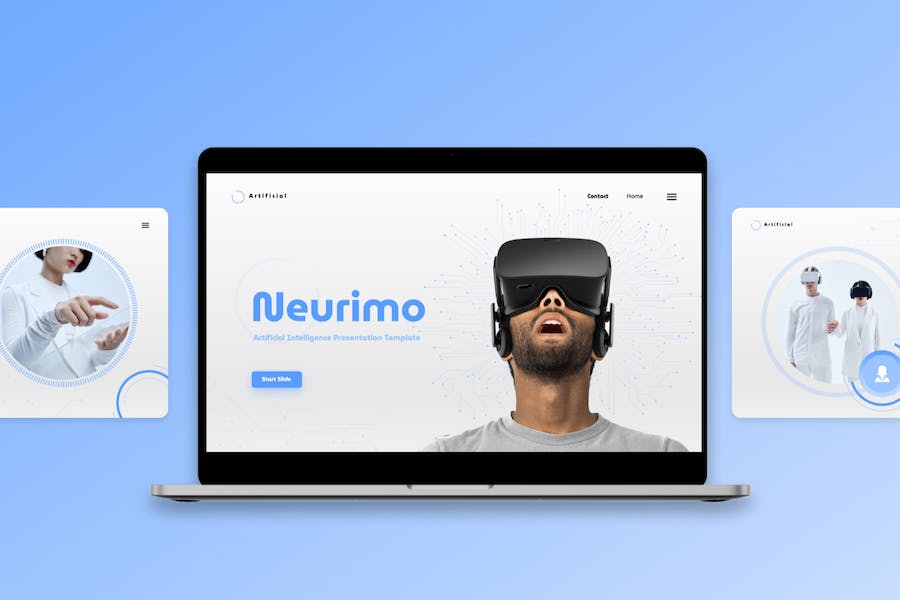 人工智能神经网络技术讲述Keynote模板 - 顶尖PPT