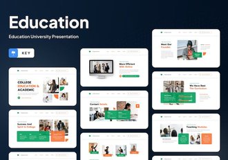 学术教育课程研究分析Keynote模板 - 顶尖PPT