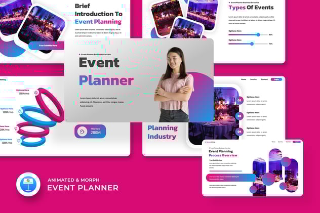 新拟态风格活动策划keynote动画模板 - 顶尖PPT