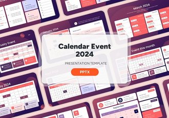 2024年日历活动时间安排没有工作计划PPT模板 - 顶尖PPT