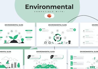 教育环境保护绿色生态信息图形PPT模板 - 顶尖PPT