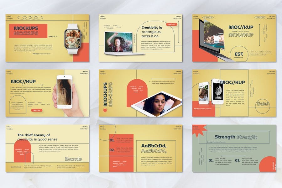 网红影响者社交媒体推广PPT模板 - 顶尖PPT