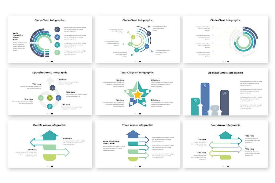 聚合信息图形keynote模板 - 顶尖PPT