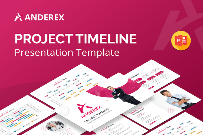 项目开发进度时间线梳理展示图形PowerPoint模板 - 顶尖PPT