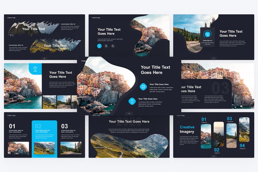 创意大气旅游景点摄影图片展示通用keynote模板 - 顶尖PPT