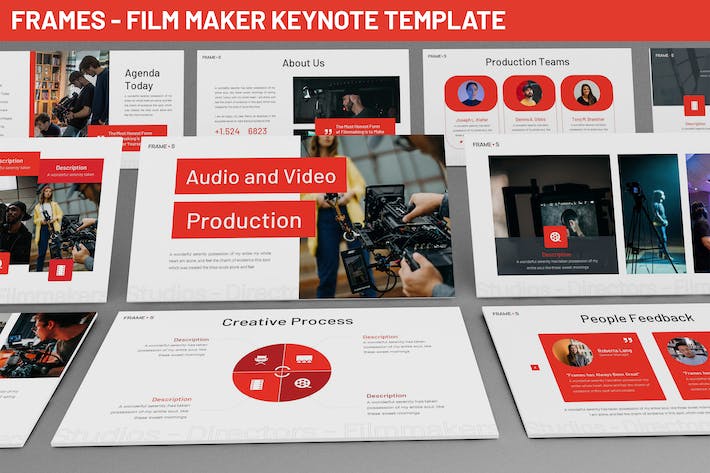 相框电影制作人keynote模板 - 顶尖PPT
