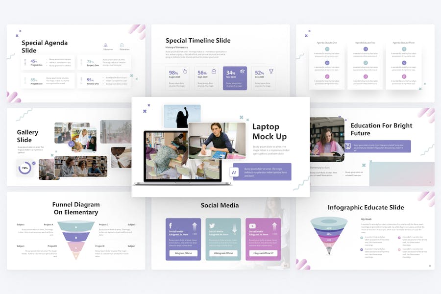 紫色创意精美教育教学知识竞赛教师计划总结PPT模板 - 顶尖PPT