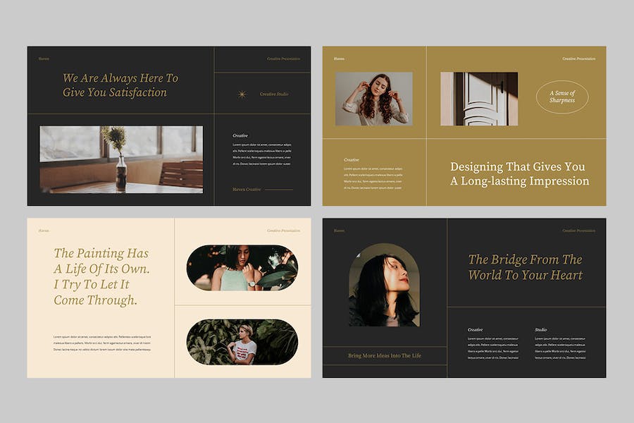 欧美创意工作室作品集Keynote模板 - 顶尖PPT