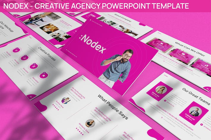 广告创意机构年度案例总结汇报国外PPT模板 - 顶尖PPT