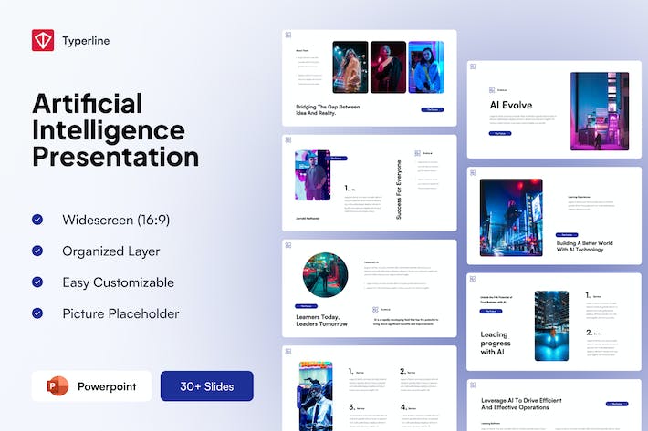 人工智能技术应用方案PPT模板 - 顶尖PPT