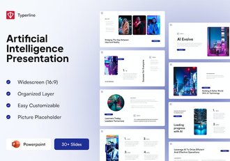 人工智能技术应用方案PPT模板 - 顶尖PPT