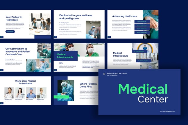 医学研究医疗中心介绍展示PPT模板 - 顶尖PPT