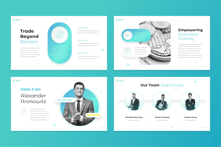 全球贸易商务连接合作PPT模板 - 顶尖PPT