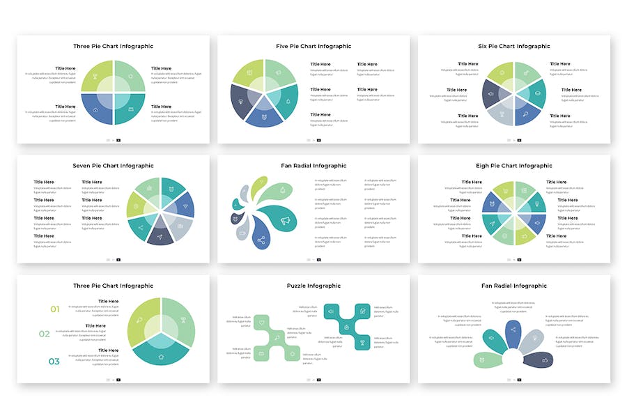 聚合信息图形keynote模板 - 顶尖PPT
