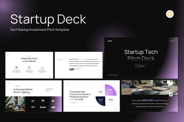 科技初创公司投资推介PPT模板 - 顶尖PPT