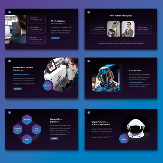 人工智能AI项目展示PPT模板 - 顶尖PPT