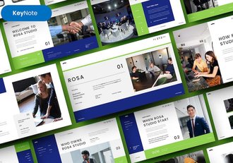 商务风格公司团队简介keynote模板 - 顶尖PPT