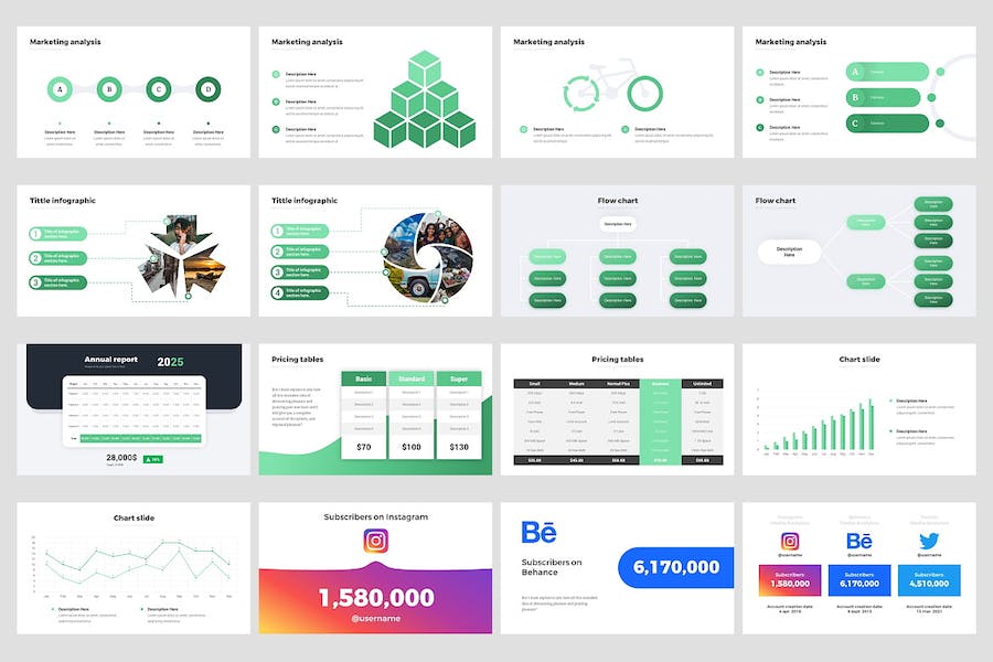 绿色大气企业解决方案商业计划多用途PPT模板 - 顶尖PPT