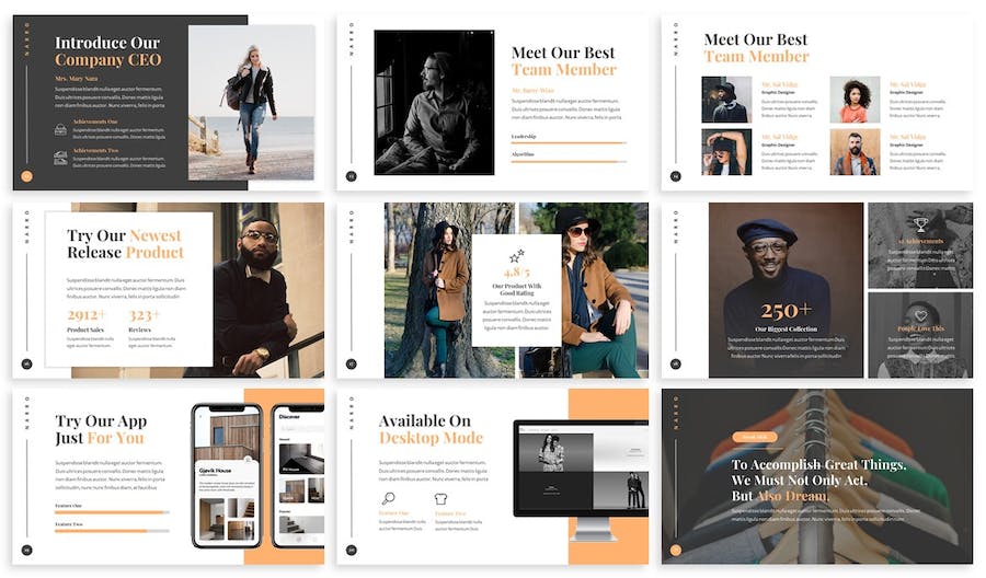 时尚服装品牌推广展示Keynote模板 - 顶尖PPT