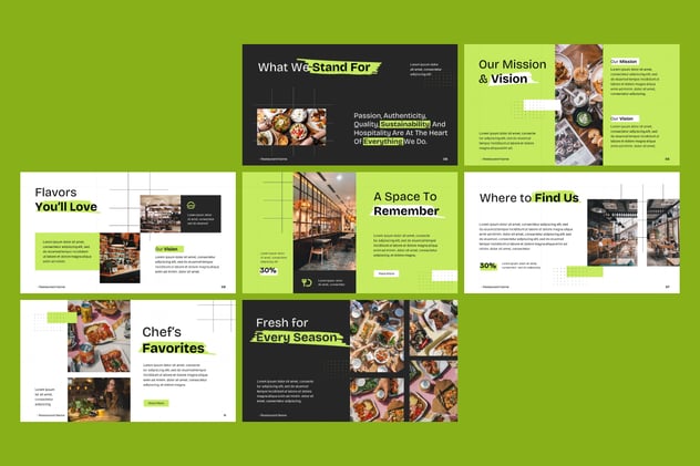 餐饮品牌加盟店铺介绍宣传PPT模板 - 顶尖PPT