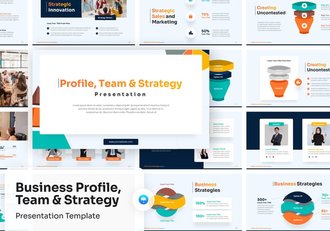 企业概况团队与战略多维度展示Keynote模板 - 顶尖PPT